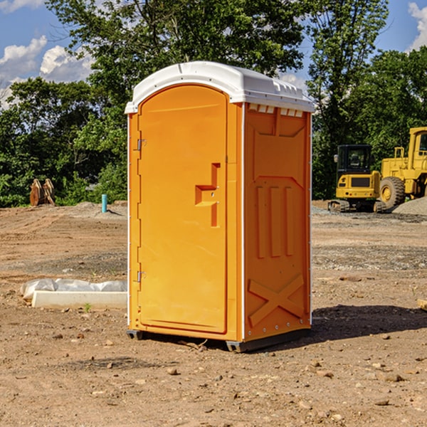 how often are the portable toilets cleaned and serviced during a rental period in Casco